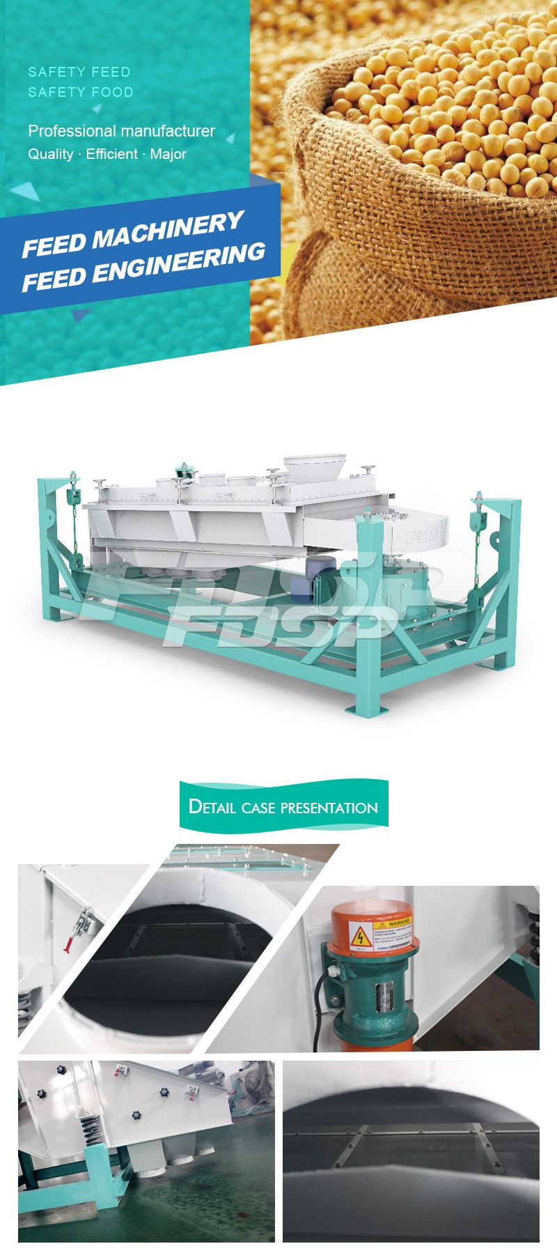 Feed grading Maxcine SFJH80×2C Rotary Screener